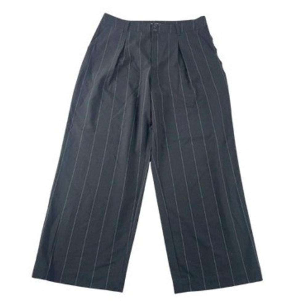 Nili Lotan x‎ Target Black Pinstripe Wide Leg Pleated Trousers Pants Womens 14